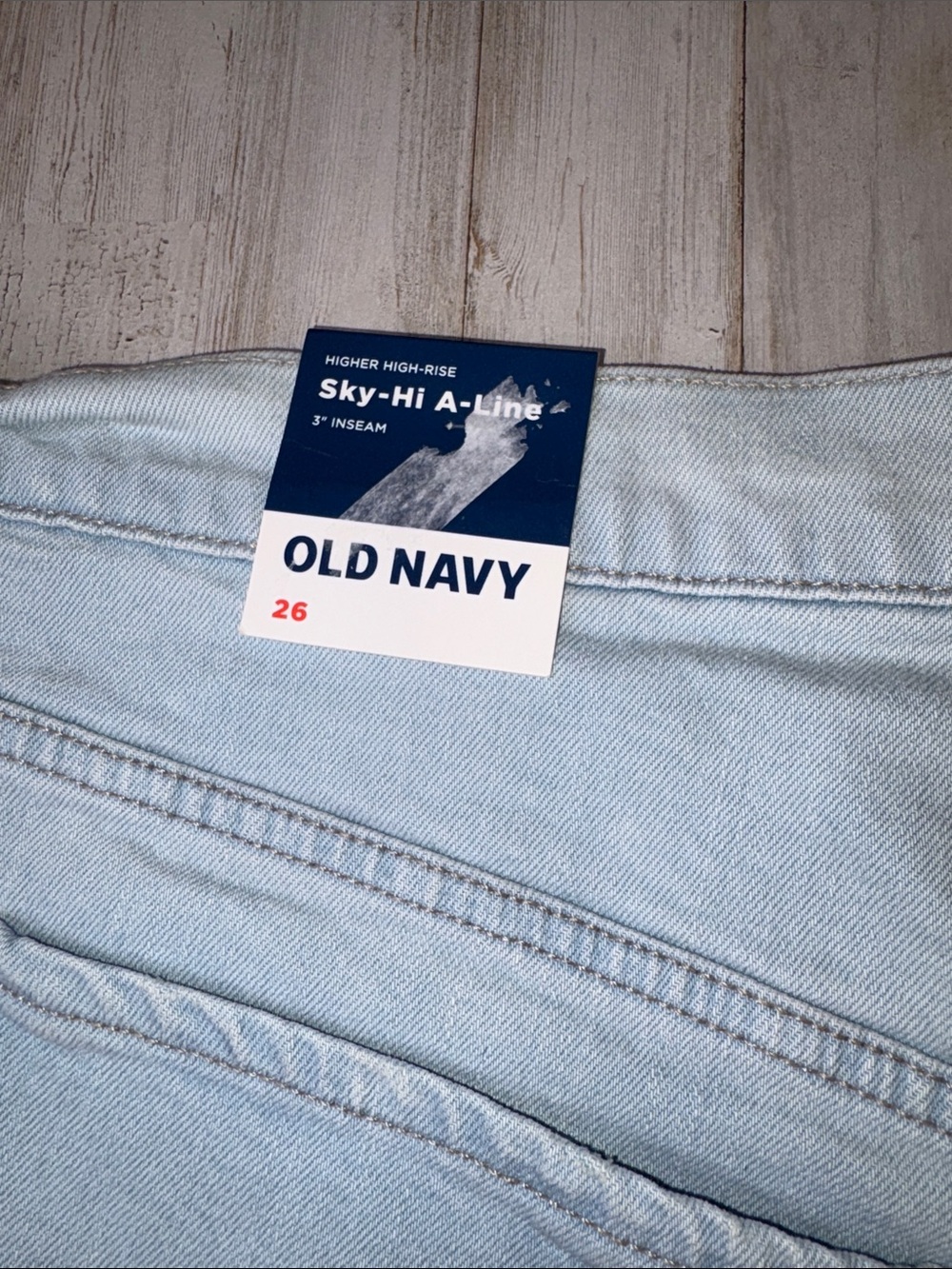 Old Navy Higher High Rise Light Blue Denim Cutoff Shorts-Plus Size 26 NWT! - Picture 12 of 15